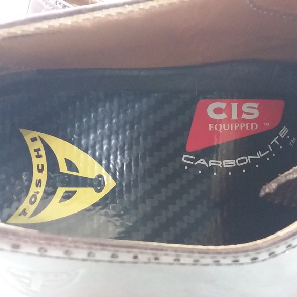 Toschi CIS Equipped Carbonlite Oxfords Dress Shoes Apron Toe Brown Leather - Picture 11 of 12